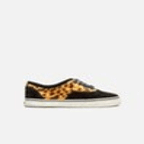 RE/DONE NIB 70s Low Top Skate in Leopard Calf Hair Size EU 38/US 8